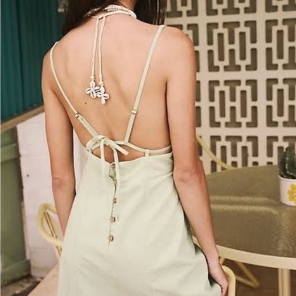NWOT FREE PEOPLE Little Loca Mini Dress In Dunes MSRP $68 sz xs - Picture 2 of 4